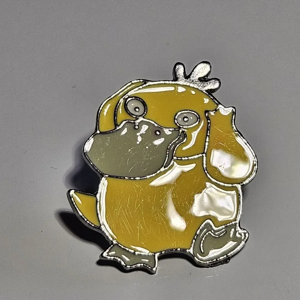 Pokémon Psyduck Lapel Pin Silver Tone Yellow Enamel Pokemon